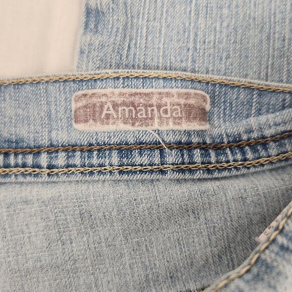 Gloria Vanderbilt Jeans Women’s 16 Blue Amanda Straight Denim Cotton Blend - Picture 7 of 16